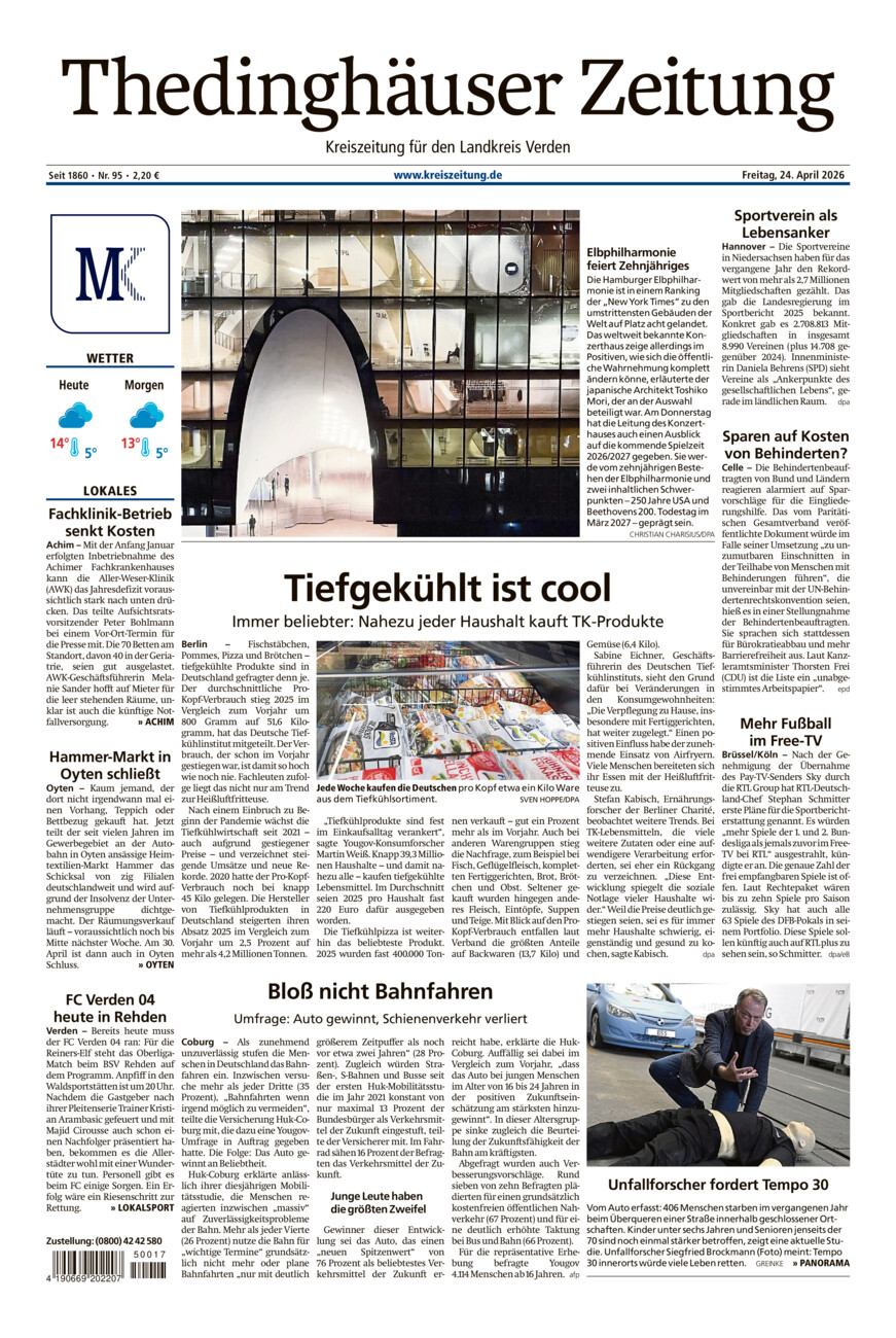 Thedinghäuser Zeitung vom Freitag, 24.04.2026