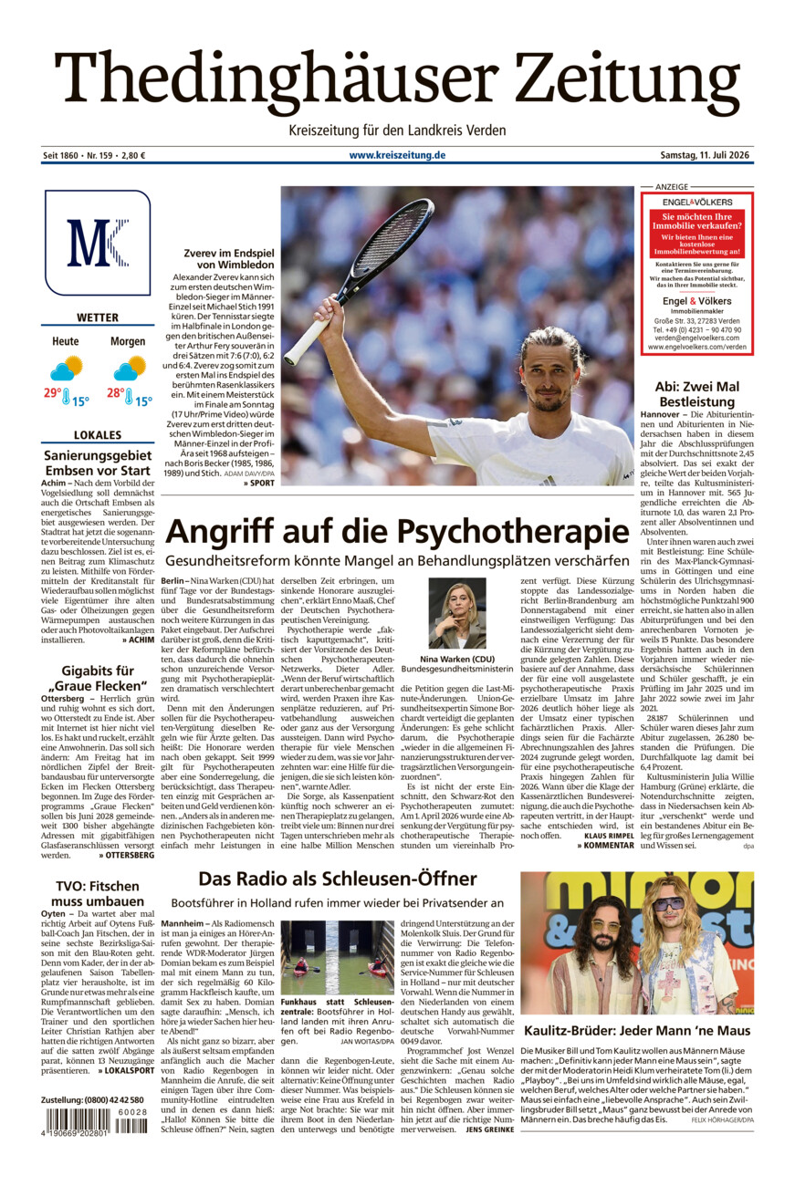 Thedinghäuser Zeitung vom Samstag, 11.07.2026