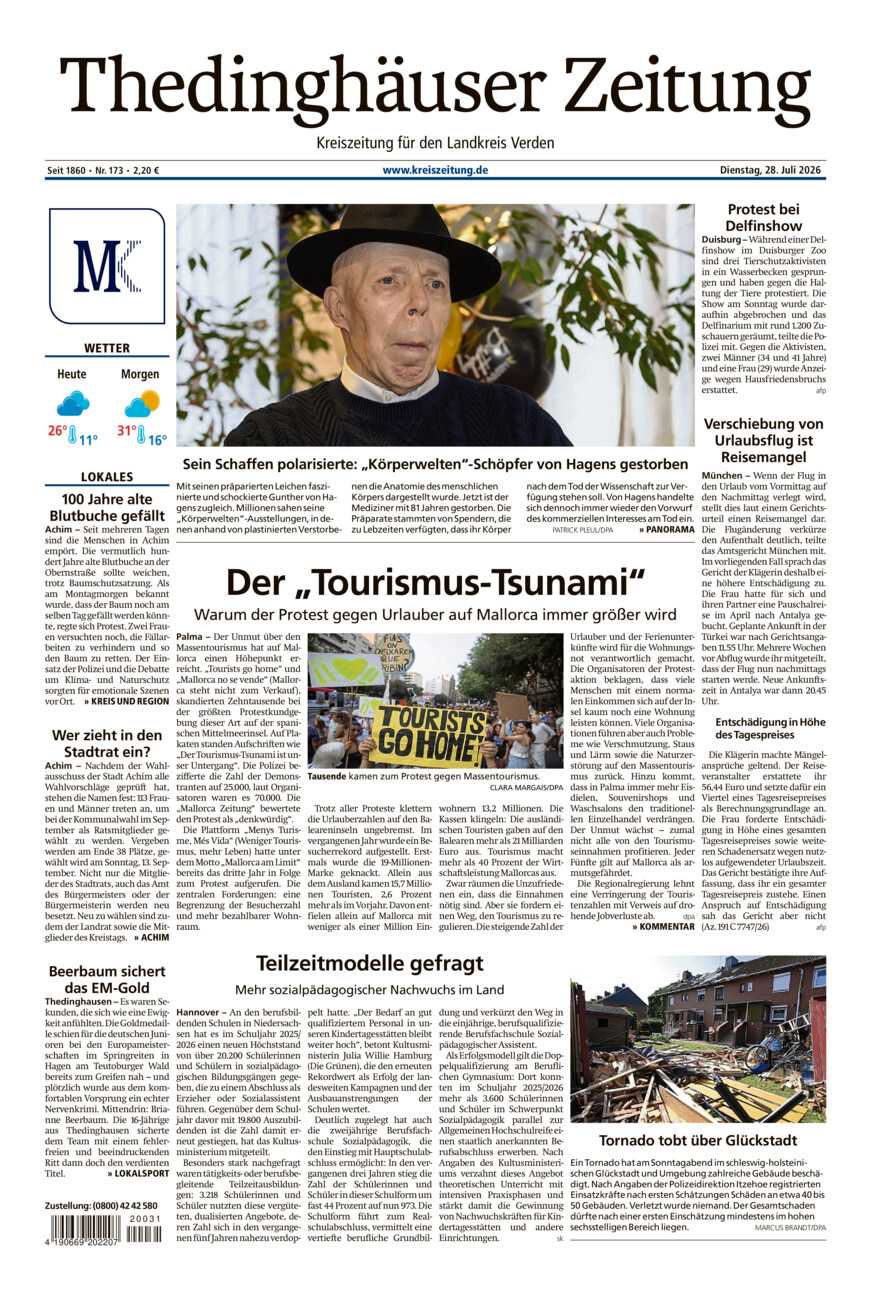 Thedinghäuser Zeitung vom Dienstag, 28.07.2026