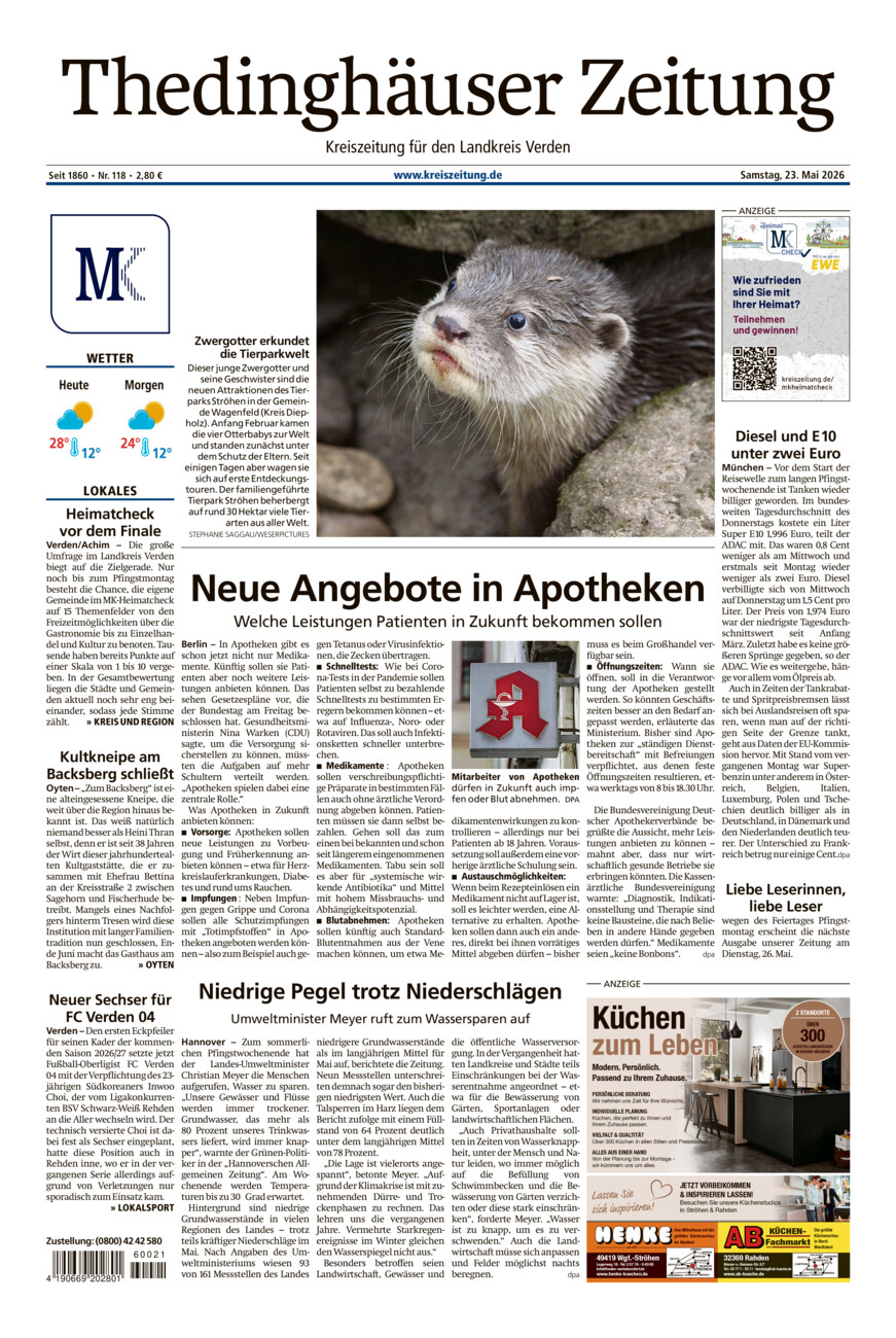Thedinghäuser Zeitung vom Samstag, 23.05.2026