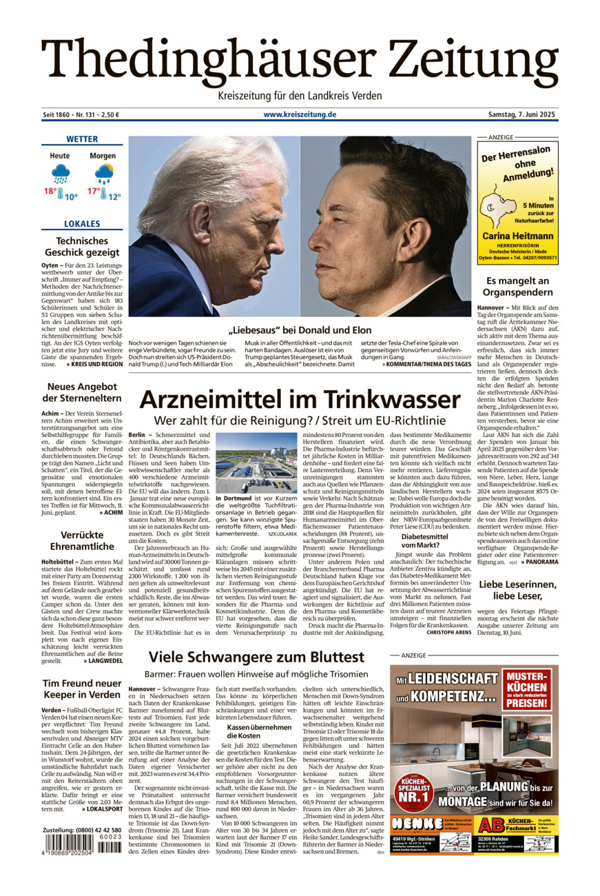 Thedinghäuser Zeitung vom Samstag, 07.06.2025