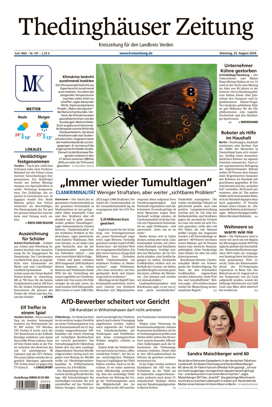 Thedinghäuser Zeitung vom Dienstag, 25.08.2026