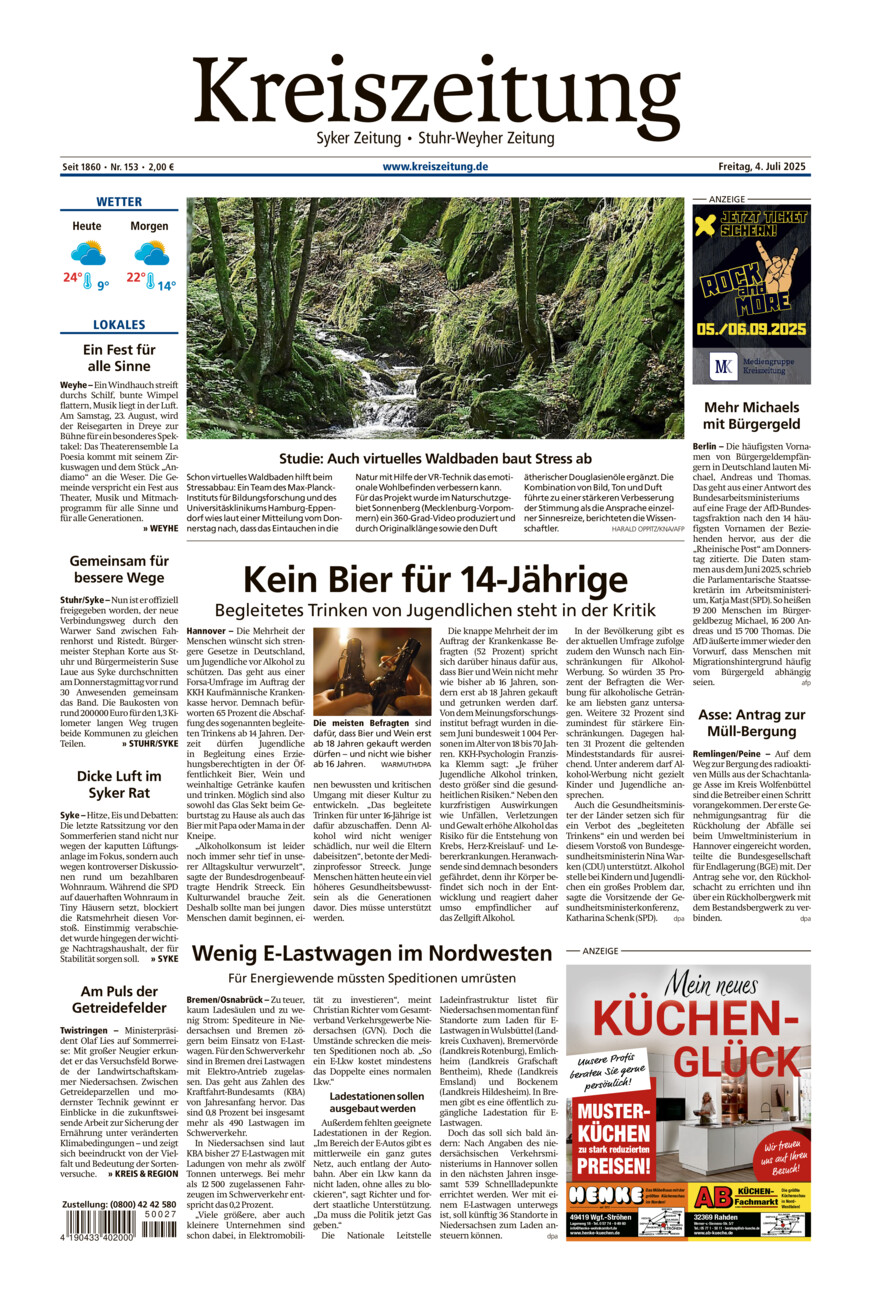 Kreiszeitung Syke/Weyhe/Stuhr vom Freitag, 04.07.2025