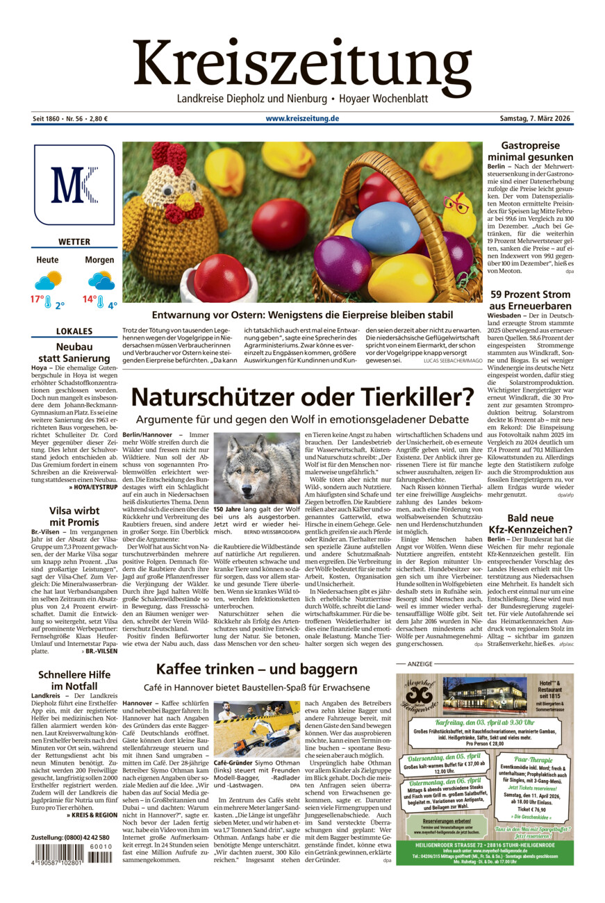 Kreiszeitung Bruchh.-Vilsen/Hoya vom Samstag, 07.03.2026