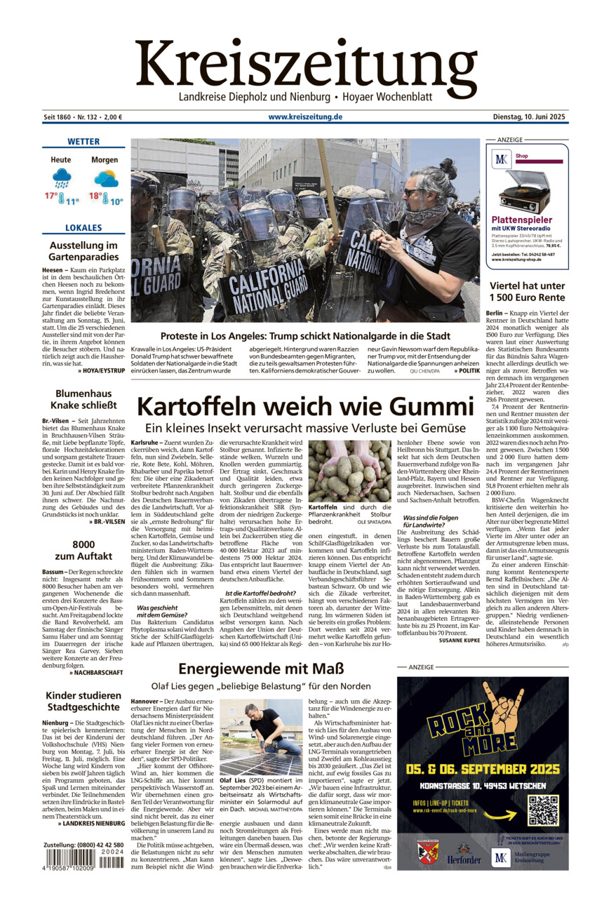 Kreiszeitung Bruchh.-Vilsen/Hoya vom Dienstag, 10.06.2025