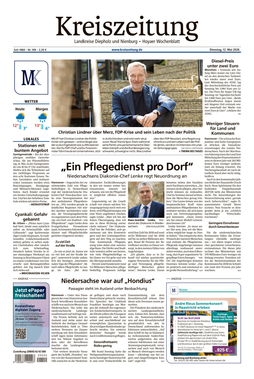 Kreiszeitung Bruchh.-Vilsen/Hoya vom Dienstag, 12.05.2026