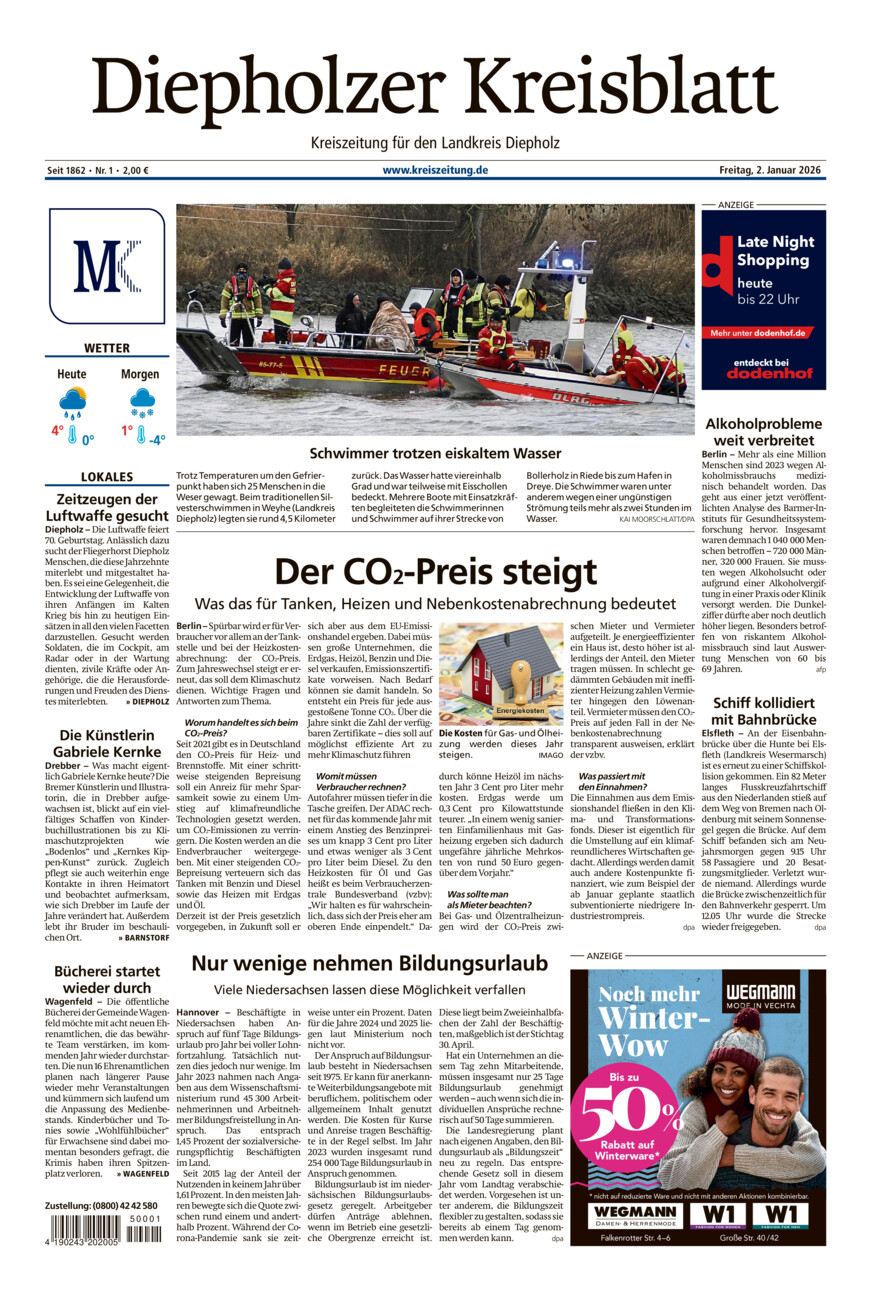 Diepholzer Kreisblatt vom Freitag, 02.01.2026