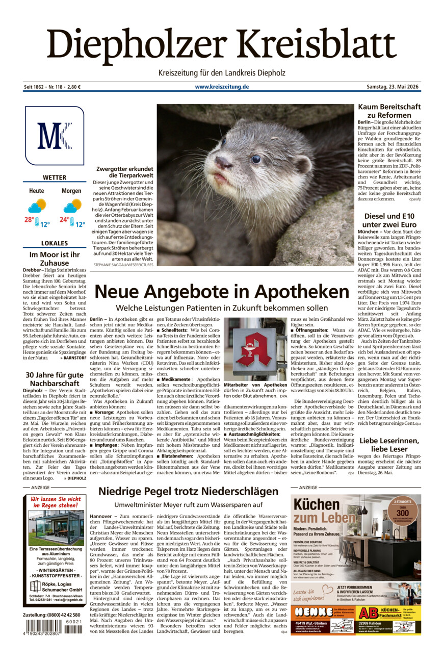 Diepholzer Kreisblatt vom Samstag, 23.05.2026