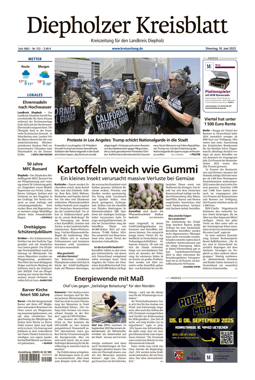 Diepholzer Kreisblatt vom Dienstag, 10.06.2025