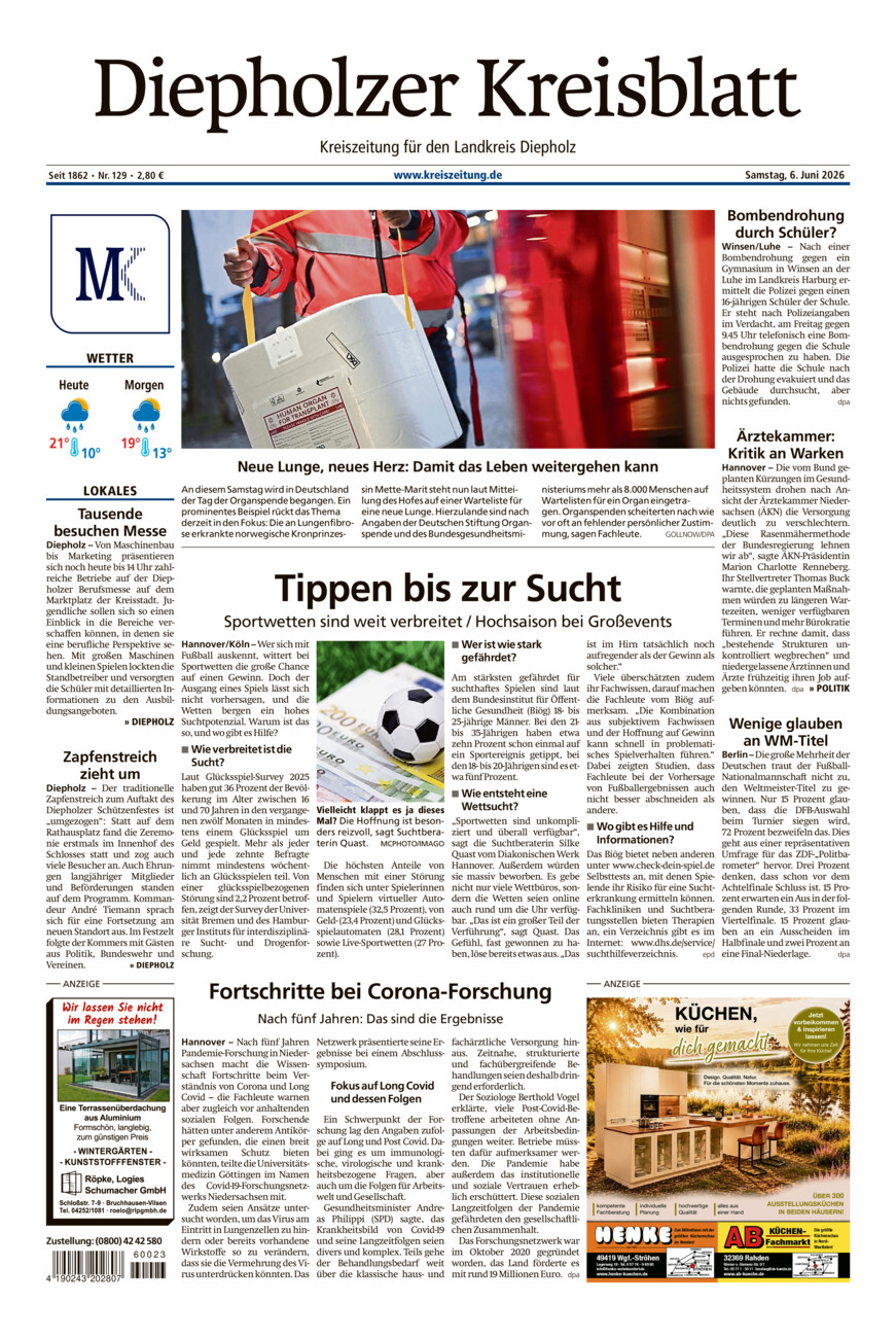 Diepholzer Kreisblatt vom Samstag, 06.06.2026
