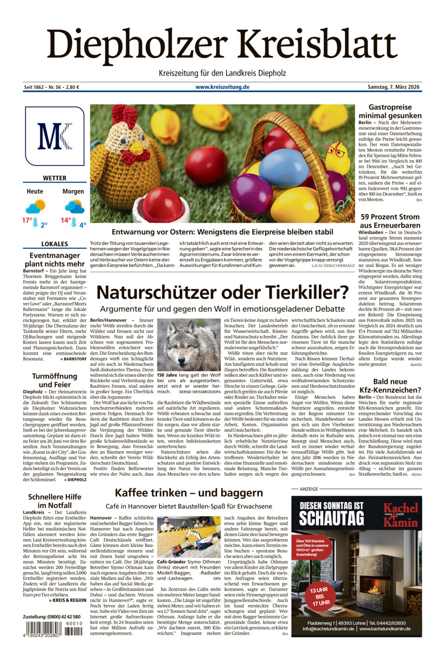 Diepholzer Kreisblatt vom Samstag, 07.03.2026