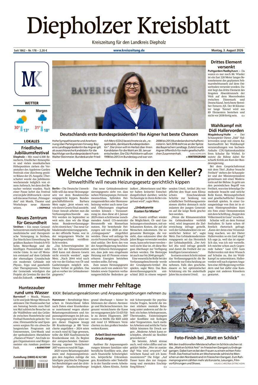 Diepholzer Kreisblatt vom Montag, 03.08.2026