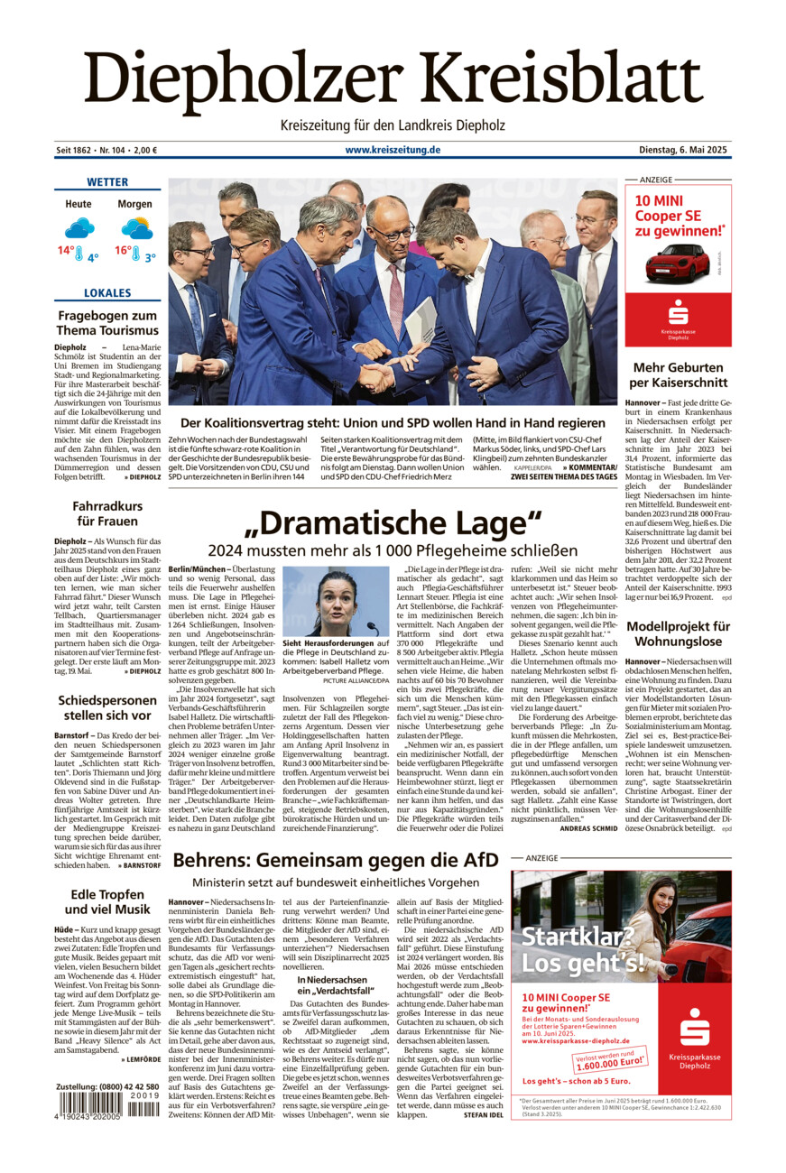 Diepholzer Kreisblatt vom Dienstag, 06.05.2025