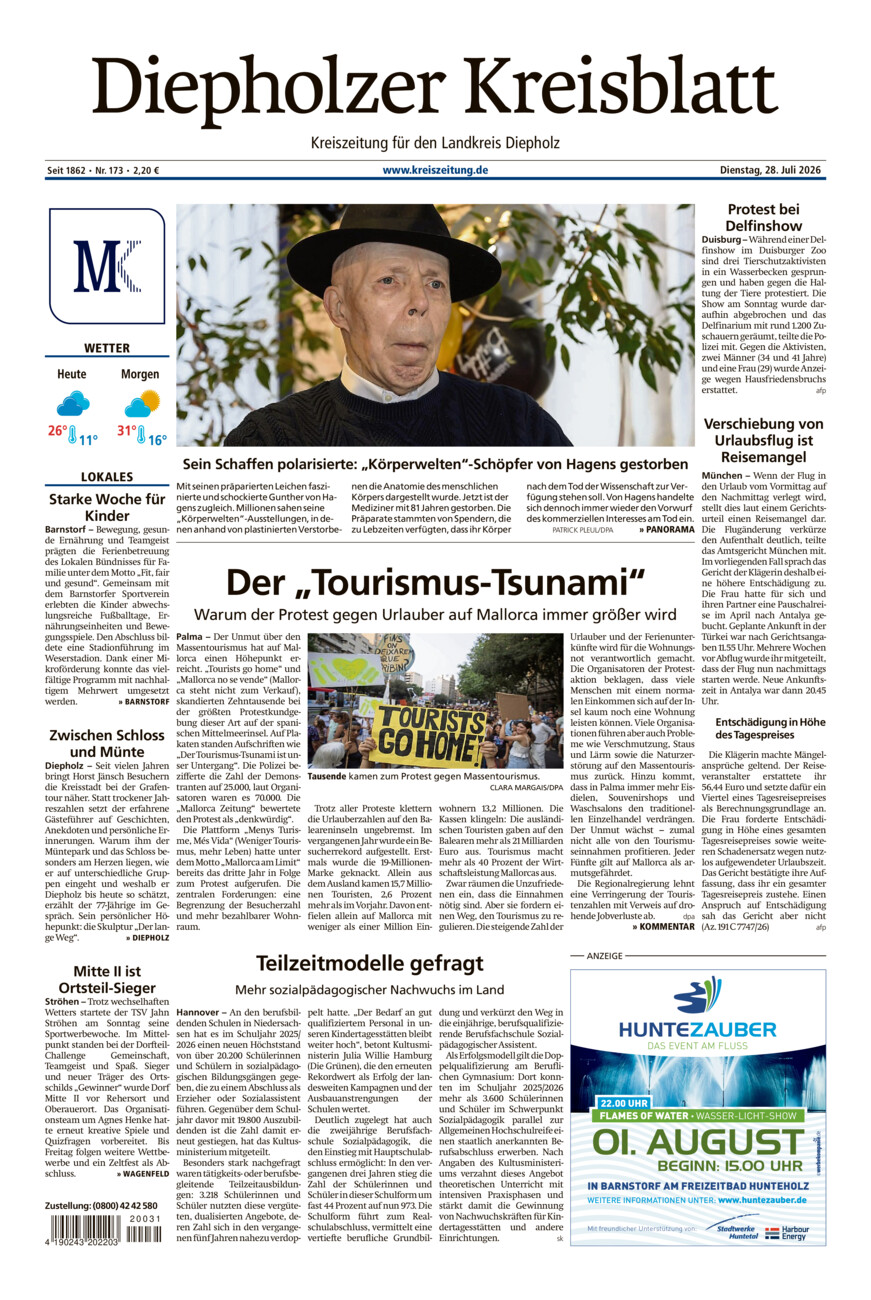 Diepholzer Kreisblatt vom Dienstag, 28.07.2026