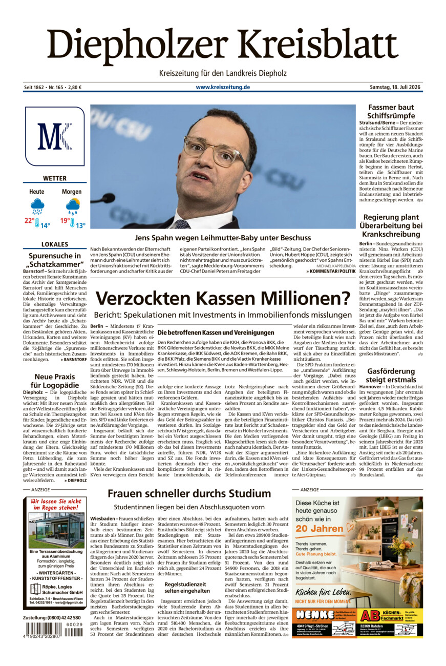 Diepholzer Kreisblatt vom Samstag, 18.07.2026