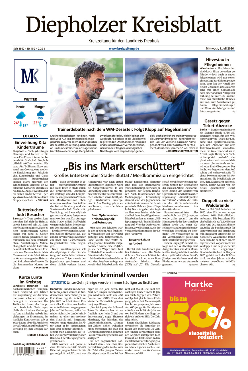 Diepholzer Kreisblatt vom Mittwoch, 01.07.2026