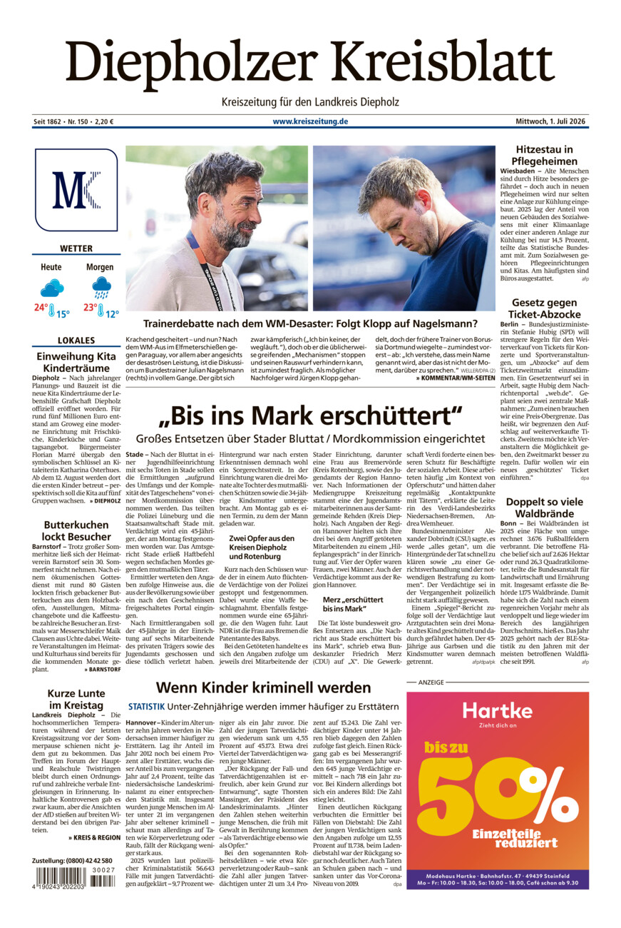Diepholzer Kreisblatt vom Mittwoch, 01.07.2026