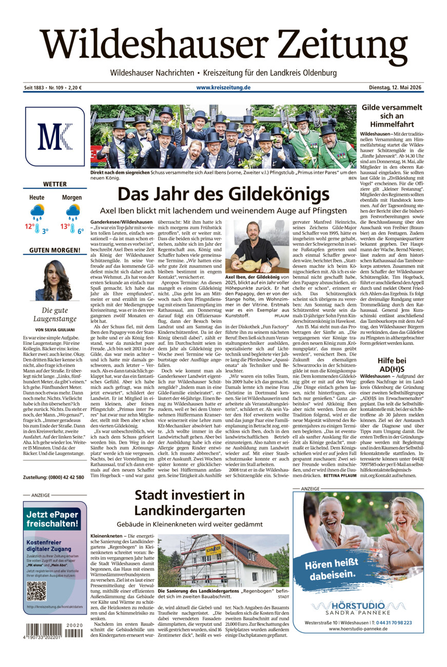 Wildeshauser Zeitung vom Dienstag, 12.05.2026