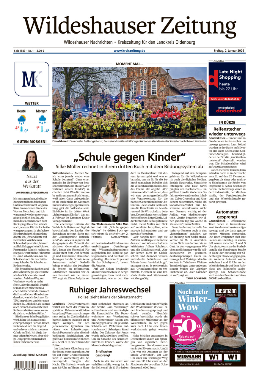 Wildeshauser Zeitung vom Freitag, 02.01.2026
