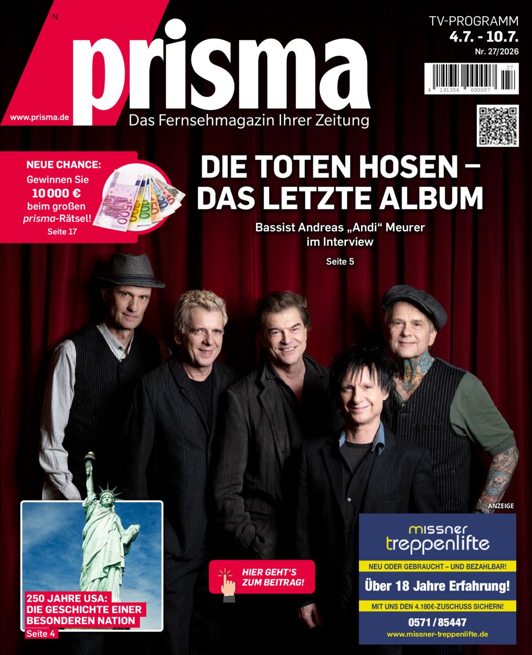 Prisma 04. - 10.07.2026 vom Dienstag, 30.06.2026