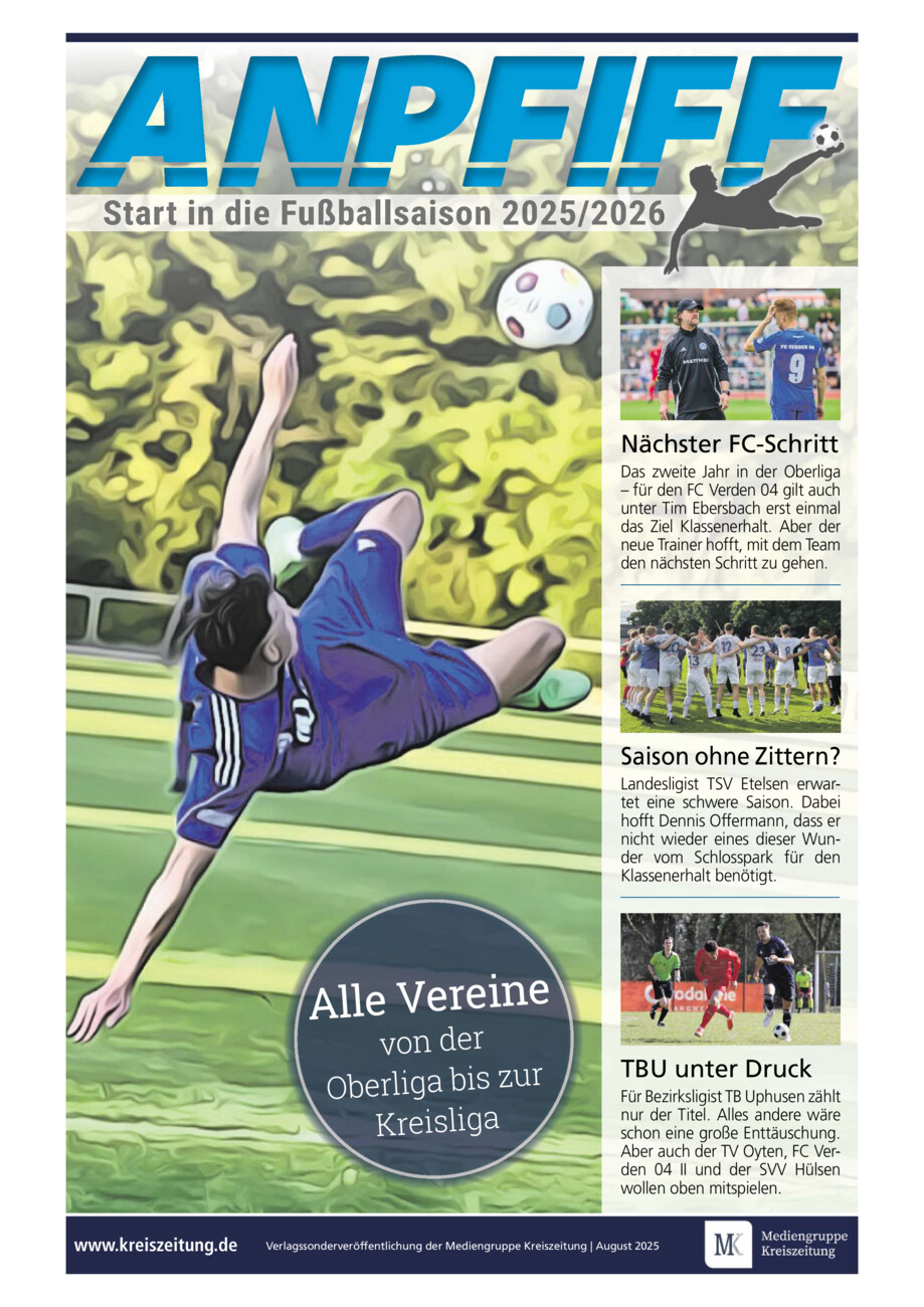 Anpfiff 2025 Verden vom Freitag, 08.08.2025