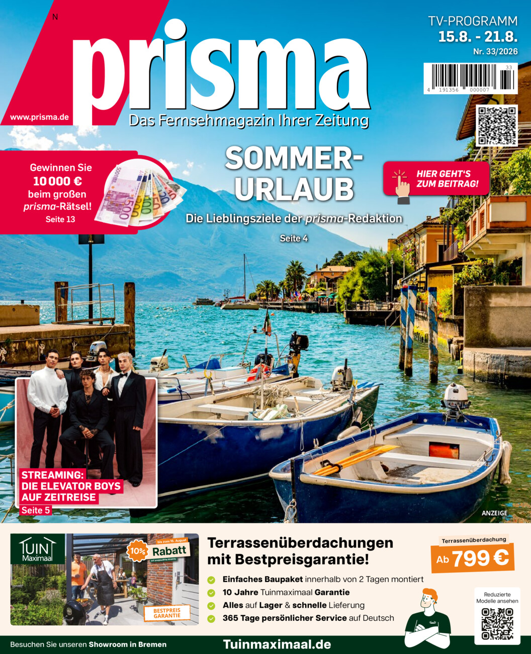 Prisma 15. - 21.08. vom Dienstag, 11.08.2026