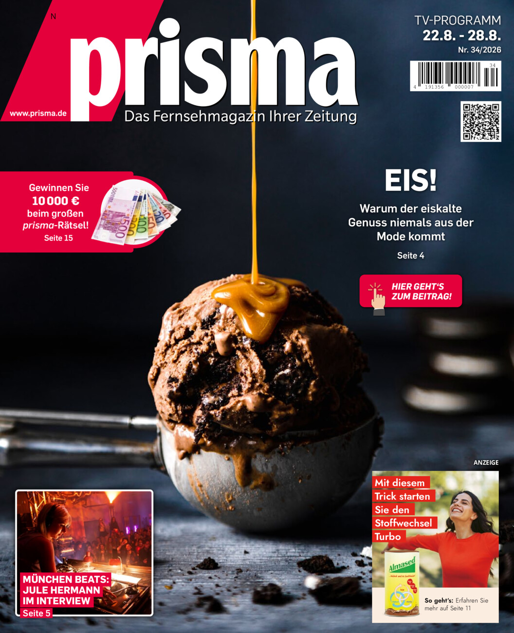 Prisma 22. - 28.08.2026 vom Dienstag, 18.08.2026