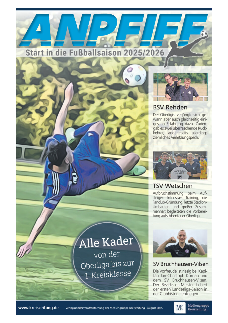 Anpfiff 2025 - Landkreis Diepholz vom Freitag, 01.08.2025