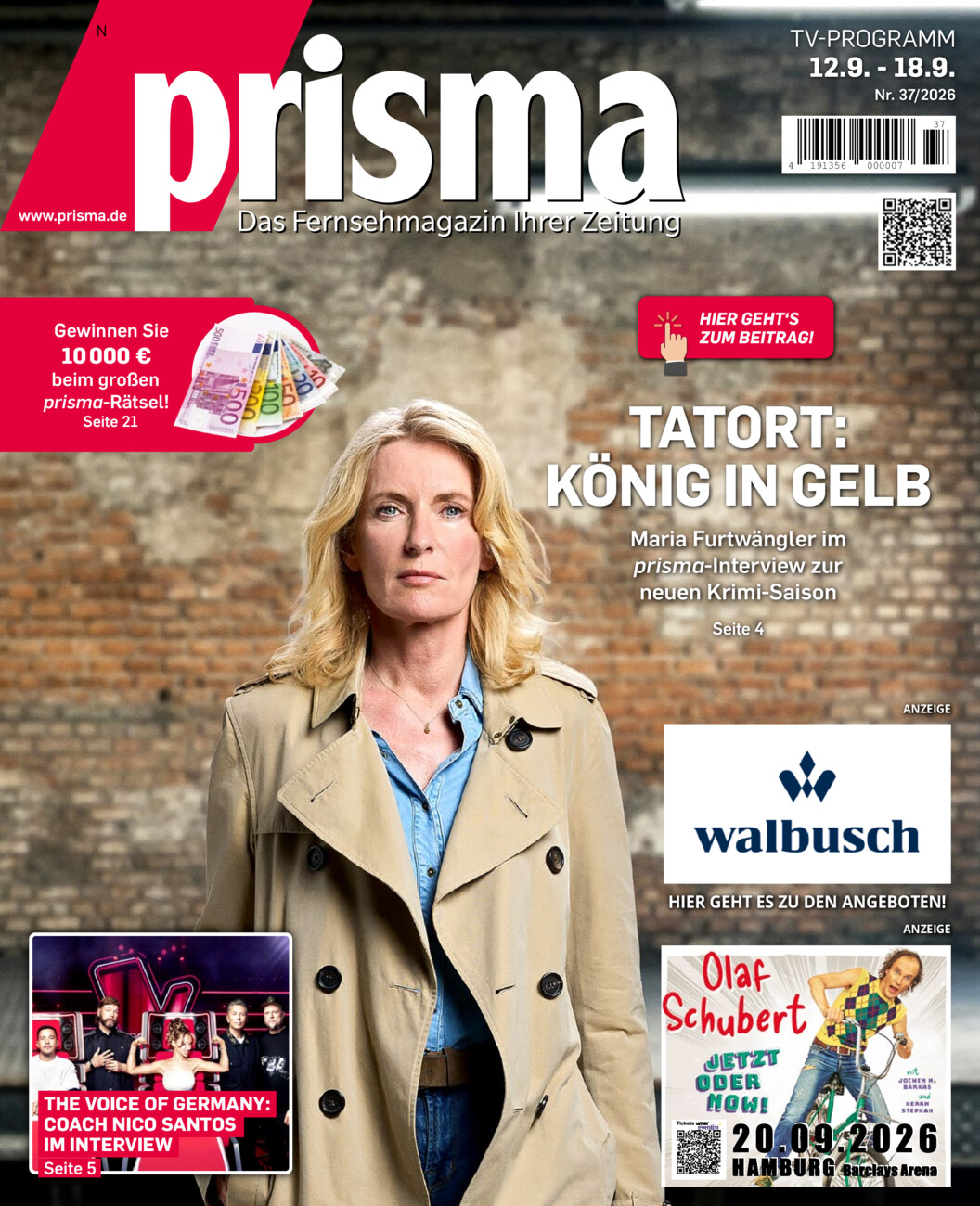 Prisma 12. - 18.09. vom Dienstag, 08.09.2026