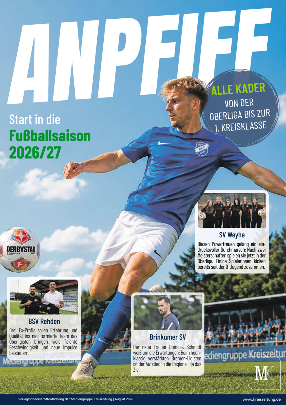 Anpfiff 2026 - Landkreis Diepholz vom Freitag, 07.08.2026