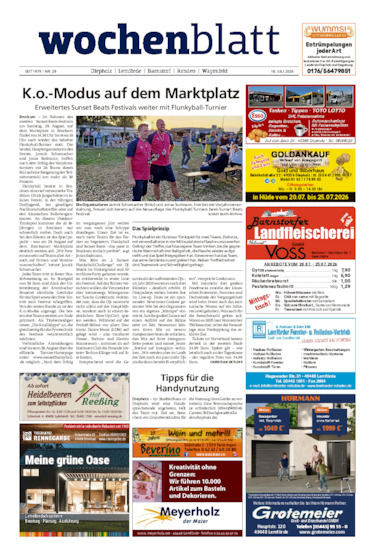 Diepholzer Wochenblatt vom 18.07.2026