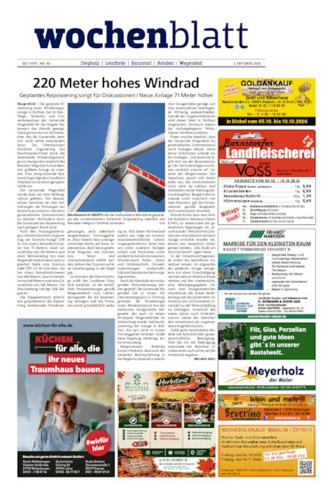 Diepholzer Wochenblatt vom 02.10.2026