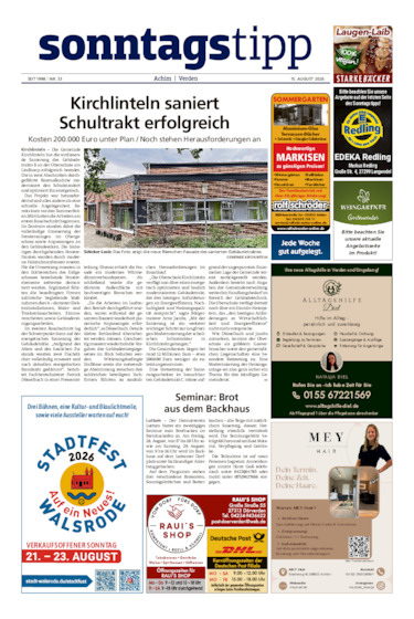 Sonntags-Tipp Achim-Verden vom 15.08.2026