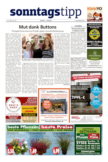 Sonntags-Tipp Achim-Verden vom 05.09.2026