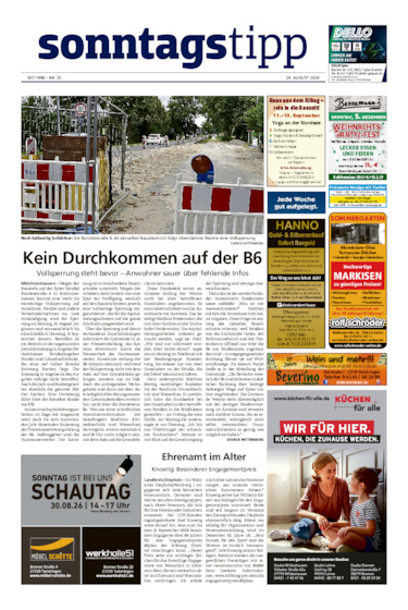 Sonntags-Tipp Syke-Weyhe-Bassum vom 29.08.2026