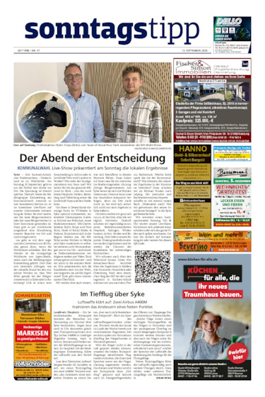 Sonntags-Tipp Syke-Weyhe-Bassum vom 12.09.2026