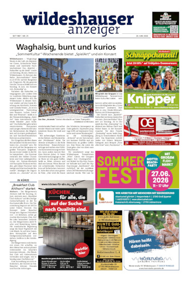 Wildeshauser Anzeiger vom 20.06.2026