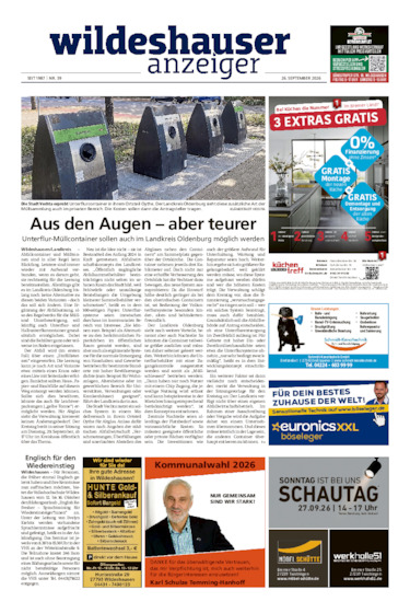 Wildeshauser Anzeiger vom 26.09.2026