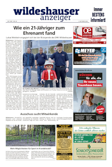 Wildeshauser Anzeiger vom 02.10.2026