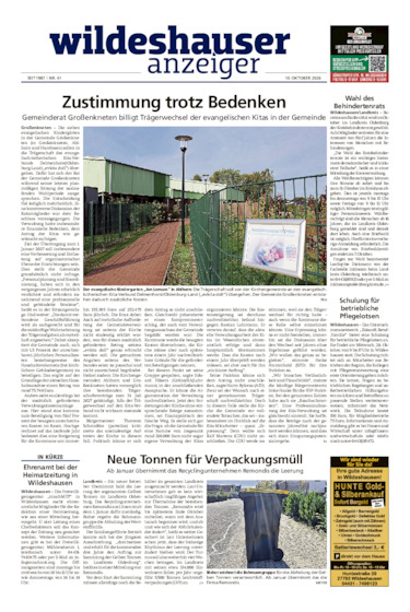 Wildeshauser Anzeiger vom 10.10.2026