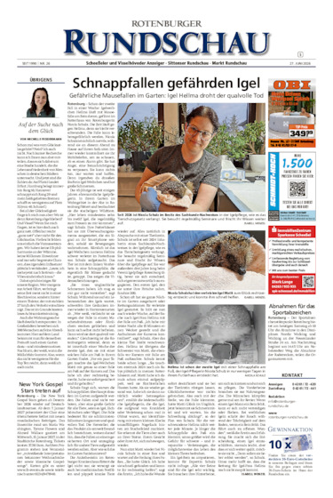 Vorschau Rotenburger Rundschau Sittensen am Sonntag vom 27.06.2026